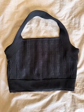 Guess • Black Ribbed Halter Top